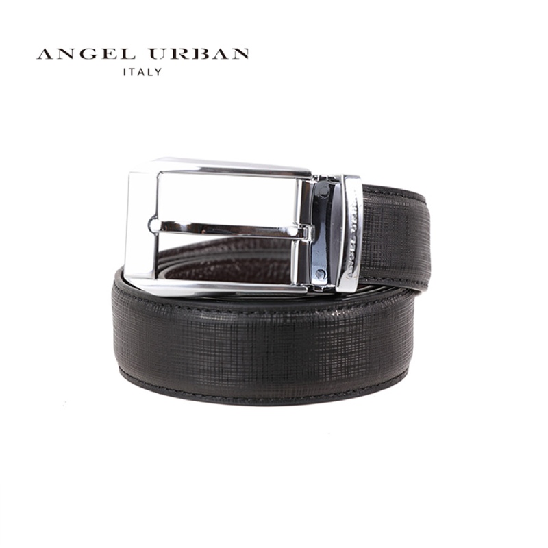【ANGEL URBAN 義大利】頭層牛皮 - CHECKED 針扣皮帶(0566-B27-01 6)✿30B001